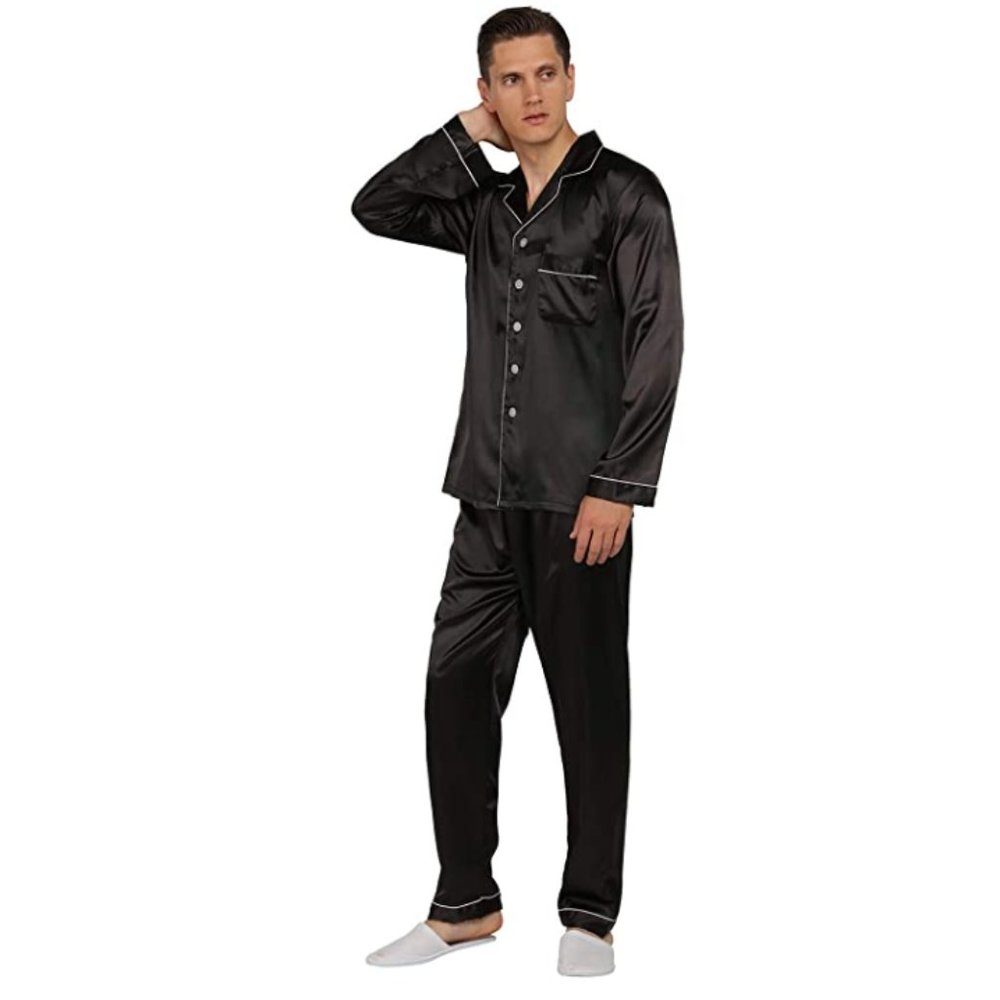 NEW Mens Silky Satin Sleepware